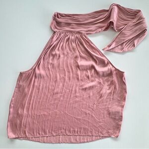 Banana Republic Soft Silk Pink Halter Blouse